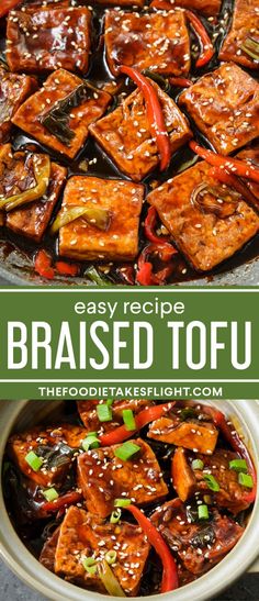 Yumtastic Recipes, Braised Tofu Recipe, Asian Tofu, Braised Tofu, Tofu Recipes Easy, Tempeh Recipes, Chinese Cooking Wine, Mapo Tofu, Vegan Tofu