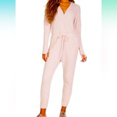 Michael Lauren Arif Surplice Jumpsuit Xs Nwt Never Worn Super Soft Nwt Smoke Free Home Blush Color Spring Loungewear Jumpsuits And Rompers, Casual Pink Jumpsuits And Rompers For Lounging, Trendy Jumpsuits And Rompers For Spring Lounging, Spring Long Sleeve Jumpsuits And Rompers For Lounging, Spring Jumpsuits And Rompers For Loungewear, Pink Relaxed Fit Jumpsuit For Loungewear, Trendy Pink Jumpsuits And Rompers For Brunch, Feminine Spring Long Sleeve Jumpsuits And Rompers, Spring Fitted Loungewear Jumpsuit