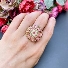 Featuring a multicoloured jadau ring in 22ct gold embellished with rubies, emeralds and pearls. The ring weighs 8.4 GMs Price Breakup Summary Component Rupees % of Total 22k Gold 40,365 77.2% Stones & Beads 3,105 5.9% Making Charges 7,266 13.9% Taxes (GST) 1,522 3.0% Total 52,258 100.0% View Detailed Price Breakup