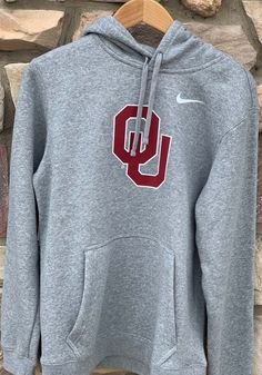 Nike Oklahoma Sooners Mens Grey Club Long Sleeve Hoodie - 12553578 Team-colored Hoodie For Game Day In Fall, Varsity Hoodie For Game Day In Fall, Game Day Hoodie With Ribbed Cuffs For Fall, Team Spirit Hoodie For Fall Fan Gear, Team Spirit Fan Gear Hoodie For Fall, Fall Team Spirit Hoodie Fan Gear, Fall Game Day Hoodie With Ribbed Cuffs, Fall Hoodie With Ribbed Cuffs For Game Day, Ribbed Cuffs Hoodie For Game Day In Fall