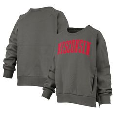 Stay cozy while cheering on the Wisconsin Badgers with this Pressbox Pocketed Raglan Pullover Sweatshirt. This top features a crew neck and raglan sleeves for a roomy fit that's perfect for Wisconsin Badgers game day or any casual occasion. Plus, with two front pockets and a droptail hem, you'll enjoy both added style and convenient storage for all your essentials. Moisture-wicking Sportswear Sweatshirt, Wisconsin Badgers Game Day Outfit, Moisture-wicking Crew Neck Sweatshirt For Sports, Wisconsin Badgers Wallpaper, Nebraska Huskers, Minnesota Golden Gophers, Wisconsin Badgers, Raglan Pullover, Tennessee Volunteers