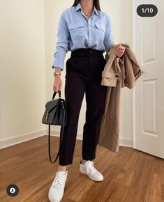 Work Sneakers, Elegant Outfits, Office Outfits Women, Business Casual Outfits For Women, Casual Work Outfit