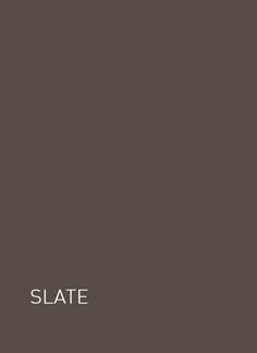 the word slate is written in white on a brown background