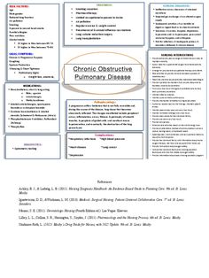 an information sheet with the words chronic outflows and other medical information on it