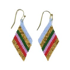 Get ready to make a bold statement with these striking Zelda Beaded Drop Earrings! These eye-catching earrings are the perfect way to add a touch of graphic glamour to any outfit. Whether you're dressing up for a night out or simply adding some edge to your everyday look, these earrings are guaranteed to make you feel like a true fashion icon. But these earrings aren't just about looks - they're also incredibly lightweight and comfortable to wear. The slender gold-tone hooks keep the earrings securely in place without weighing you down, so you can rock these statement pieces all day long without any discomfort. 2.2" x 0.75".Handmade by skilled artisans in India.Hypoallergenic nickel & lead-free brass hardware. These accessories are made by human hands. A slight variation in size and color Zelda Earrings, Thymes Frasier Fir, Pickle Gifts, Gift Tags Birthday, Chicago Flag, Pink Olive, Toddler Winter, Gnome Ornaments, Toddler Socks