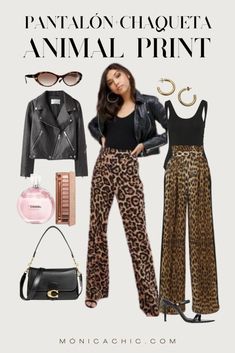 ¿Como vestir con el animal print? 5 consejos útiles para vestir con estilo 4 Outfit Animal Print, Leopard Pants, Color Combinations For Clothes, Fashion Magazines, Elegant Shirt, Edgy Outfits, Girls Dpz