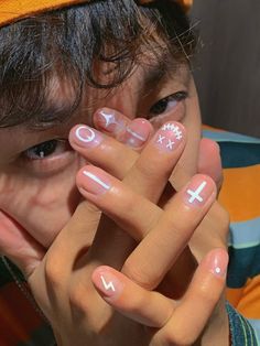 Rocker Nails, Idol Nails, Minimal Nails Art, Mens Nails, Retro Nails, Manicure Nail Designs, Hippie Nails, Punk Nails, Hard Nails