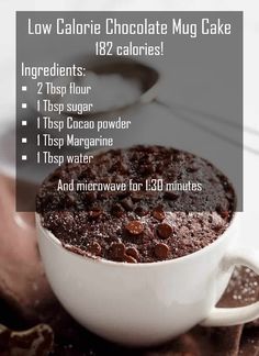 chocolate mug cake recipe in a white cup