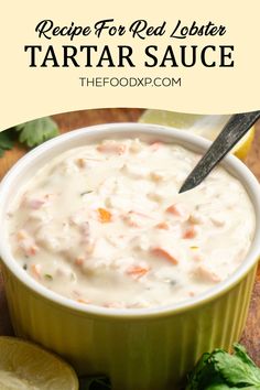 a close up of a bowl of tartar sauce