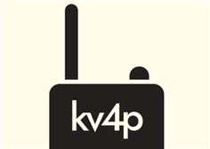 the kv4p logo is shown in black and white