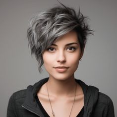 Haircuts Trendy, Shaggy Pixie Cuts, Shaggy Pixie, Trendy Bob Hairstyles, Longer Pixie Haircut, Chin Length, Long Pixie