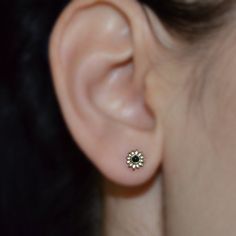 "Simple and very elegant 14k Gold Filled onyx nose stud earring. This is a perfect gift for you or your loved one! The listing is for ONE stud (not for a pair). The post wire end was rounded and polished to provide you with a smooth end for insertion. The nose stud was then polished. You can find answers to most of your questions (like \"earrings size & gauge guide\") in my blog at http://modernjb.wordpress.com/ This item does not contain nickel. --- C u s t o m i z i n g --- The nose stud e Black Round Sterling Silver Cartilage Earrings, Internally Threaded Hoop Earrings As A Gift, Internally Threaded Round Earrings For Anniversary, Round Internally Threaded Earrings For Anniversary, Tiny Round Cartilage Earrings For Anniversary, Dainty Black Nickel-free Earrings, Adjustable Internally Threaded Jewelry For Anniversary, Black Dainty Hypoallergenic Jewelry, Dainty Internally Threaded Round Earrings