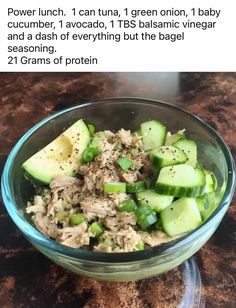 Can Tuna, Carb Free Recipes, Everything But The Bagel Seasoning, Everything But The Bagel, Power Lunch, Tuna Salad Recipe, Bagel Seasoning, Cucumber Recipes, Bariatric Recipes