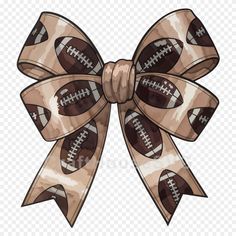 a bow with footballs on it