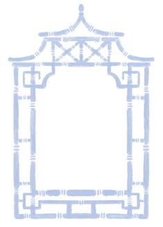 a white and blue drawing of an arch