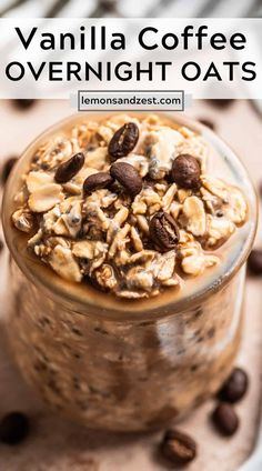 Coffee and breakfast all in oneThese Vanilla Cold Brew Coffee Overnight Oats are the perfect breakfast combinationThis recipe is simplehealthy and so delicious--all the fuel you need to start the day Oat Recipes