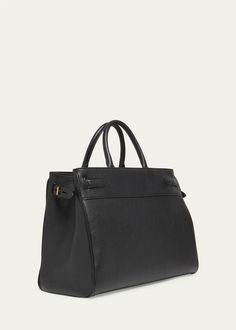 TOM FORD Whitney Large Top-Handle Bag in Leather - Bergdorf Goodman Tom Ford Bag, Black Shoulder Bag, Black Bag, Open Top, Handle Bag, Bergdorf Goodman, Leather Top, Luxury Handbags, Tom Ford