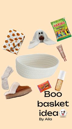 there are many items that can be used to make a boo - bag basket for halloween