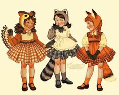 Woodland Animal Costumes, Animals Costume, Autumn Drawing, Spooky Autumn, Different Drawing Styles, Drawing Aesthetic, Animal Costumes, Art Prompts, Forest Friends