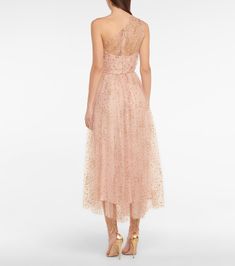 Monique Lhuillier - One-shoulder tulle midi dress | Mytheresa One-shoulder Tulle Evening Dress, One Shoulder Tulle Evening Dress, One-shoulder Tulle Evening Dress For Party, Elegant Evening One-shoulder Tulle Dress, Gala One-shoulder Tulle Evening Dress, Elegant One-shoulder Fitted Tulle Dress, Elegant Fitted One-shoulder Tulle Dress, Elegant Fitted One Shoulder Tulle Dress, Elegant Tulle One Shoulder Party Dress