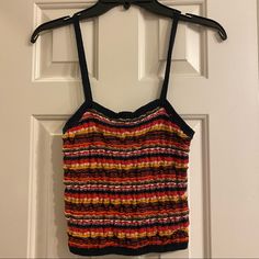 Sweater/Runched Material Can Be Stretched Out Or Put In Dryer To Shrink Never Worn, Only Tried On Forever21 Tops, Striped Tank Top, Striped Tank, Forever 21 Tops, Red Blue, Red And Blue, Forever 21, Elephant, Tank Top