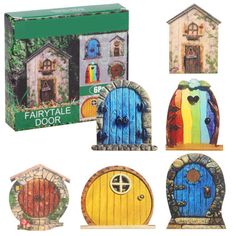 the fairy tale door set is in its box