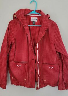 Lauren Ralph Lauren Womens Size M Dry Goods Red Windbreaker Jacket. Condition is "Pre-owned". Shipped with USPS Priority Mail. Great condition No stains or markings Approximate measurements above in pics for sizing Casual Red Long Sleeve Sport Coat, Red Long Sleeve Cotton Windbreaker, Red Cotton Long Sleeve Windbreaker, Red Cotton Hooded Jacket For Spring, Red Cotton Hooded Jacket With Pockets, Red Cotton Windbreaker For Outdoor, Red Windbreaker, Womens Windbreaker, Dry Goods