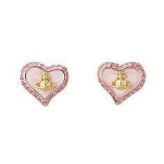 PRICES MAY VARY. 【Sweet & Cool Design】: Simple Heart Initial Design, never out of fashion for classic one. Lightweight, comfortable for sensitive ears, initial studs earrings are perfect for every day and night wear. 【Heart Diamond Earrings】: The pink love is surrounded by a ring of pink diamonds, and gold plated ornaments are inlaid in the middle. Very delicate and sweet, suitable for all girls. 【Hypoallergenic】: The Earrings are made of Diamond and Gold plated copper, Nickel free earrings, 925 Cheap Cute Pink Heart Earrings, Affordable Cute Pink Heart Earrings, Cute Pink Pierced Heart Earrings, Cheap Pink Heart Charm Earrings, Whimsical Pink Heart-shaped Jewelry, Heart Diamond Earrings, Girly Christmas Gifts, Initial Earrings Studs, Diamond Earrings For Women