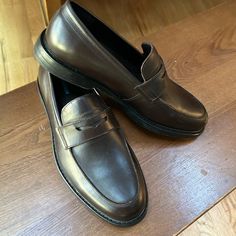 Questions? Leave A Comment Below! Formal Low-top Loafers For Fall, Formal Low-top Loafers, Classic Brown Low-top Loafers, Business Casual Moccasins For Fall, Masculine Round Toe Moccasins For Business Casual, Classic Low-top Loafers For Business Casual, Penny Loafers, Slip Ons, Leave A Comment