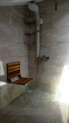 the shower is clean and ready for us to use in the day or night time