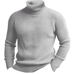 Season:Winter,Fall; Fabric:Acrylic; Sleeve Length:Long Sleeve; Look After Me:Wet and Dry Cleaning,Washable; Gender:Men's; Style:Keep Warm,Modern Contemporary; Elasticity:Stretchy; Occasion:Weekend,Going out,Daily Wear; Sweaters Type:Knit Sweater,Turtleneck Sweater,Pullover Sweater Jumper; Top Length:Regular; Fit Type:Regular Fit; Pattern:Plain; Design:Basic; Neckline:Turtleneck; Front page:FF; Listing Date:11/15/2023; Production mode:External procurement; Bust:; Length:; Shoulder Width:; Sleeve: Ribbed Acrylic Sweater, Cozy Solid Polo Sweater For Winter, Winter Cable Knit Turtleneck, Winter Ribbed Fitted Polo Sweater, White Knitted Turtleneck For Winter, Ribbed Fitted Polo Sweater For Winter, Winter Turtleneck Ribbed Polo Sweater, Winter Solid Ribbed Polo Sweater, Winter Ribbed Turtleneck Polo Sweater