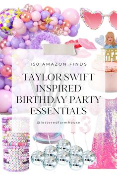 Throw a birthday party your little Swiftie will never forget with our Taylor Swift inspired party essentials! From vibrant decorations and themed tableware to fun activities and stylish outfits, we have everything you need to create a magical celebration. Explore our top picks for Taylor Swift inspired invitations, cake designs, party favors, and more! Taylor Swift Themed Birthday Invitations, Taylor Swift Themed Photo Booth, Taylor Swift 12th Birthday Party Ideas, Taylor Swift Party Favors Kids, Eras Tour First Birthday, Taylor Swift 2nd Birthday, Eras Birthday Theme, Taylor Swift Kid Birthday Party, Taylor Swift 2nd Birthday Party