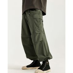 N-260-11 Casual Baggy Cargo Parachute Pants, Casual Baggy Cargo Trousers, Baggy Full Length Casual Cargo Pants, Casual Wide Leg Parachute Pants With Hip Pockets, Baggy Wide-leg Parachute Pants For Outdoor Activities, Casual Full Length Sweatpants With Cargo Pockets, Casual Wide Leg Harem Pants For Outdoor, Casual Baggy Cargo Style Harem Pants, Casual Baggy Full-length Parachute Pants