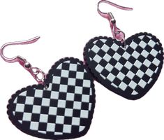 Checkered Earrings, Kawaii Purple, Summer Festival Fashion, Harajuku Grunge, Goth Rock, Fairy Jewelry, Jewelry Summer, Fashion Y2k, Rock Concert