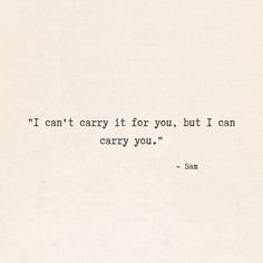 an old typewriter with the words i can't carry it for you, but i can carry you