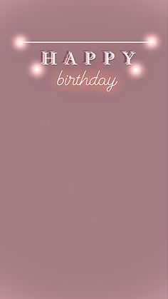 a pink birthday card with the words happy birthday written in white on top of it