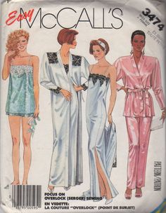 70s Vogue, Sewing Pattern Free, Lingerie Patterns, Tap Pants, Pajama Pattern, Sewing Lingerie, Lingerie Vintage, Mccalls Sewing Patterns, Miss Dress