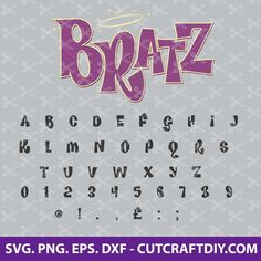 the word braz is written in purple and black on a gray background with an ornate pattern