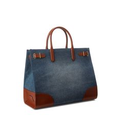 Rendered in vintage-inspired washed denim the large Devyn tote bag is designed with a spacious silhouette and a myriad of pockets offering ample storage for your essentials. It’s trimmed with supple full-grain leather—which is distinguished by its naturally smooth finish—for a luxurious touch. Perfect Denim, Women Ralph Lauren, Summer Tote, Denim Tote, Washed Denim, Large Tote Bag, Large Bag, Perfect Bag, Women Accessories Bags