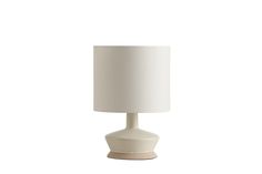 a white table lamp on a white background