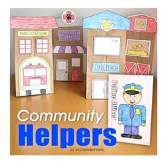 Community Helpers Writing, Community Helpers Activity, Social Studies Communities, Joy School, Fire Safety Activities, Busy Town, Kids Construction