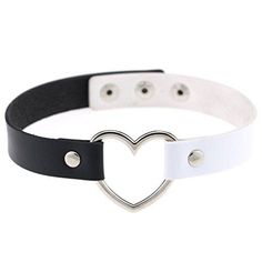 30 Days Return Policy Fast Delivery Trusted seller Girls Love Heart Choker Double Color PU Leather Collar Punk Collar Choker Product Description Material: PU Leather+Alloy;Color:Black + White. Quantity:1 Count;Chain length:about 39 cm,Width about 1.7cm. Love heart and Double color joint design,bring you a cool punk feeling,to give you more attention. Wonderful Gift for You and Your Friends. Shipping Returns Payment Shipping Shipping is FREE to all addresses other than APO/PO boxes in the lower 48 states. All our stock ships from US-based warehouses. Shipped via USPS or UPS (depending on location and package weight) Unless stated otherwise, all orders will ship within 24-72 hours of your payment being processed. Check our feedback to see the great reviews of FAST shipping we offer. Returns Leather Heart Choker, Witchy Necklace, Leather Choker Collars, Gothic Choker, Goth Choker, Body Dimensions, Witch Necklace, Dark Jewelry, Band Necklace