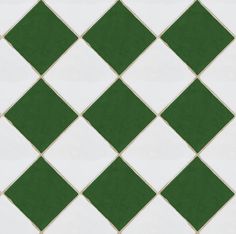 a green and white checkered tile pattern