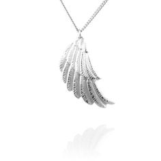 Wing Pendant Necklace - Jana Reinhardt Ltd - 3 Elegant Angel Wings Necklaces, Elegant Winged Silver Necklace, Elegant Silver Winged Necklace, Elegant Sterling Silver Winged Necklace, Elegant Sterling Silver Feather Jewelry, White Wing, Silver Wings, The Wing, Wing Necklace