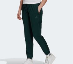 Adidas Women's Track Pants Item Details adidas Tiro Training Pants Women's Sizes: Small, Large or XL Color: Green Night Material: Polyester  Slim fit, tapered legs with zipper ankles AeroReady, moisture-absorbing fabric Drawcord on elastic waist Side seam zipper pockets Inseam: 30 inches (approximately) 100% Authentic. Brand New with Tags Featured Items Customers who liked this item also liked...           Adidas Women's Shorts           Adidas Women's Badge of Sport Tees Adidas Womens Essential Adidas Athleisure Joggers, Adidas Joggers For Sports, Adidas Green Sporty Pants, Green Adidas Sporty Pants, Adidas Stretch Moisture-wicking Pants, Adidas Cotton Gym Pants, Adidas Athleisure Joggers With Pockets, Adidas Jogging Bottoms With Pockets, Adidas Joggers With Pockets For Sports