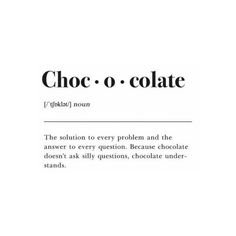 an article about choc - o - colate