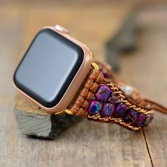 *Accessorize your Apple Watch with a bold, handmade Chakra Beaded Band. Featuring colorful imperial jasper beads, the band is sure to inspire confidence and adventure. Express your individual style through a unique and eye-catching accessory. Go for it! *Material: Imperial Jasper, S. Steel. 100% New and Exquisite Quality *Size: Around 6.7 (women)/7.3(men)inches. with a slidable knot to adjust the rope to match your wrist. *Fit for: Apple Watch 38-41mm/42-45mm Series 8 7 6 5 4 3 2 SE *Product con African Turquoise Bracelet, Fairy Charms, Chakra Beads, Imperial Jasper, Jasper Bracelet, Wristband Bracelet, Wrist Wrap, Protection Bracelet, Chakra Bracelet