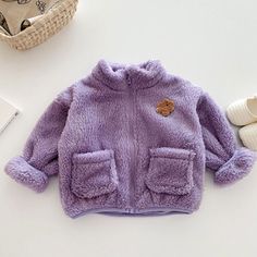 Outerwear Girls Toddler, 【6M-5Y】Unisex Casual Plus Velvet Keep Warm High Neck Coat Reindeer Teddy Bear Old Navy, High Neck Coat, Girls Toddler, Keep Warm, Toddler Girl, High Neck, Velvet