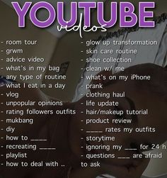 a poster with the words youtube on it