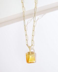 Fervor Montreal Necklace Citrine Slab Necklace Modern Gemstone Necklace With Rectangular Stone, Modern Citrine Gemstone Jewelry, Elegant Jewelry With Rectangular Pendant And Natural Stones, Modern Necklace With Rectangular Gemstone, Fine Jewelry Necklaces With Rectangular Gemstone, Yellow Gold Crystal Necklaces With Gemstone, Elegant Yellow Gold Crystal Necklace With Gemstone, Luxury Necklace With Rectangular Gemstone, Luxury Necklace With Rectangular Stone For Gift